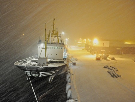 Batsfjord Hurtigruten Sneeuwstorm